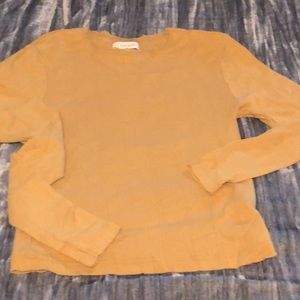 Topshop Camel or Golden Color Long Sleeve Top Size 6